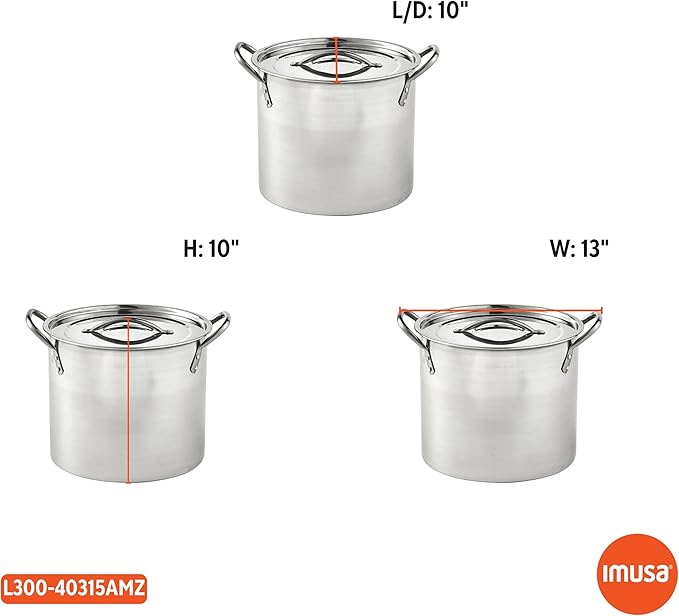 IMUSA 12 Quart Stainless Steel Stock Pot with Lid - Image 7