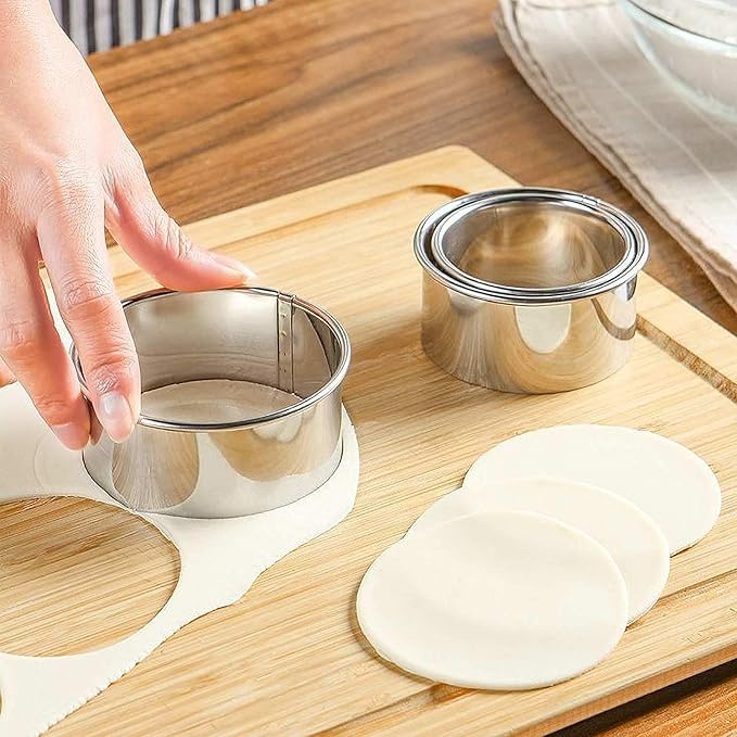 HULISEN Stainless Steel Round Cookie Biscuit Cutter Set, 11 Circle Donut Doughnut Cutter, Baking Ring Molds for Mini Cake, Scone, Pastry, Cooking, Gift Package - Image 4