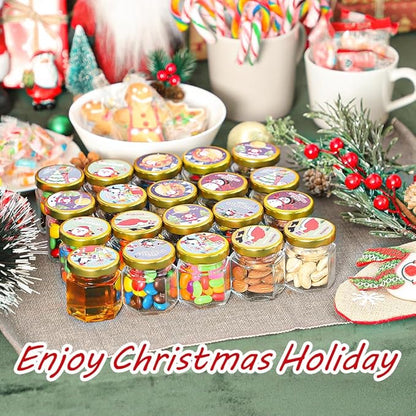 Syntic 60 Pcs Small Glass Containers with Airtight Lids, 1.5 oz Mini Honey Jars for Wedding Favor, Baby Shower, Small Hexagon Candle Jars for Making Candles, Body Butter, Jam, Spices, Herbs, DIY Gift - Image 4