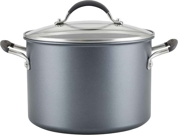 Circulon A1 Series with ScratchDefense Nonstick Induction Cookware, Stockpot with Lid, Pasta Pot, Kitchen Essentials, 8-Quart, Graphite by Circulon