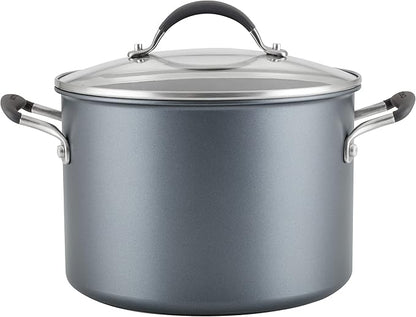 Circulon A1 Series with ScratchDefense Nonstick Induction Cookware, Stockpot with Lid, Pasta Pot, Kitchen Essentials, 8-Quart, Graphite by Circulon