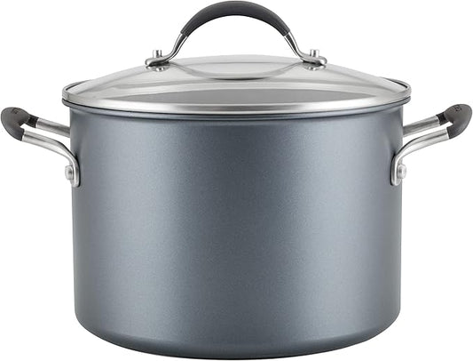 Circulon A1 Series with ScratchDefense Nonstick Induction Cookware, Stockpot with Lid, Pasta Pot, Kitchen Essentials, 8-Quart, Graphite by Circulon