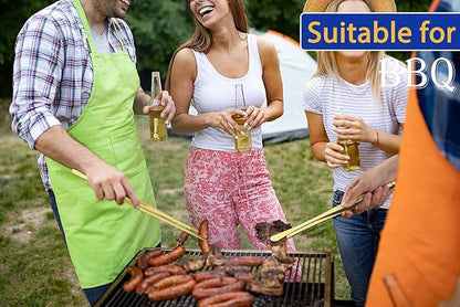 JETKONG 2 Pcs 18 Inch (45cm) Stainless Steel Grill Tongs Heavy Duty Giant Tweezer Tongs, Extra Large Tweezers Tools for Cooking, Grilling, BBQ and Turning Food (Gold) - Image 6