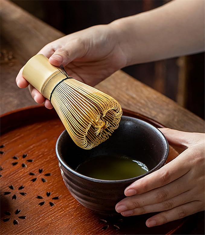 Matcha Whisk - Bamboo Whisk for Matcha Powder, Handcrafted Organic Traditional Japanese Chasen, 100-Prong Matcha Stirrer Wisk Mixer Brush for Authentic Tea Preparation - Image 2