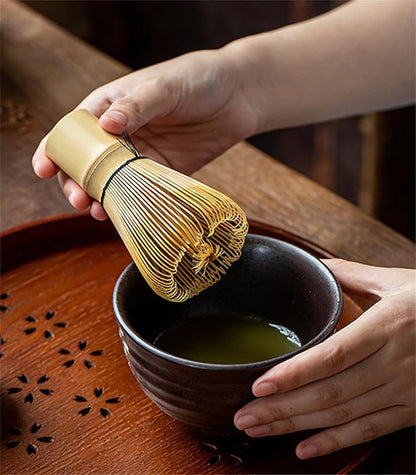 Matcha Whisk - Bamboo Whisk for Matcha Powder, Handcrafted Organic Traditional Japanese Chasen, 100-Prong Matcha Stirrer Wisk Mixer Brush for Authentic Tea Preparation - Image 2