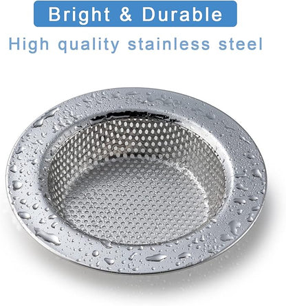 Honmein 3 Pcs Sink Strainer for Most Kitchen Sink Drain Basket, Upgraded Double-Layer Safe Design Kitchen Sink Strainer (Outer Diameter 4.5 Inch) - Image 2