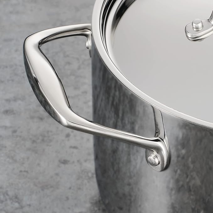 Tramontina Signature Tri-Ply Clad Stainless Steel 3-Quart Braiser Pan with Lid, Induction-Ready, Dishwasher-Safe, NSF-Certified, Made in Brazil - Image 4