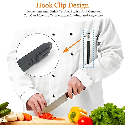Meat Thermometer - Digital Food Thermometer for Cooking Kitchen - Automatic Calibration Pen Style Electronic Pocket Thermometer for Water Temperature, Barbecue (Yellow) - Image 8