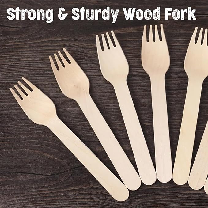 Perfect Stix Disposable Wooden Forks, 6" pack of 1000 - Image 7