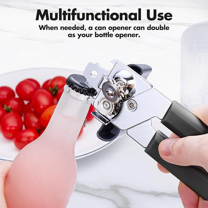 Can Opener Manual, COKORA Can Openers Hand Held with Comfort Anti-Slip Handles, Heavy Duty Stainless Steel Can Opener Smooth Edge and Bottle Openers, Easy Turn Can Openers for Seniors, Kitchen, Gray - Image 6