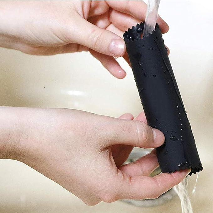 2 Set Silicone Garlic Peeler Easy Roller Tube Useful Garlic Odorfree Kitchen Tool (Black,Clear) - Image 7