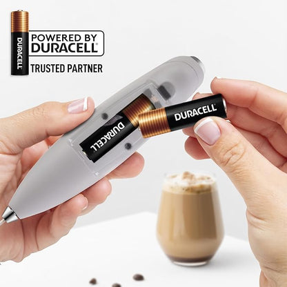 Zulay Kitchen Patented Tornado Triple Whisk Milk Frother with 4 Duracell Batteries – Handheld Foam Maker for Coffee, Lattes, Matcha & Hot Chocolate – Rich, Creamy Froth in Seconds - Steel Gray - Image 7