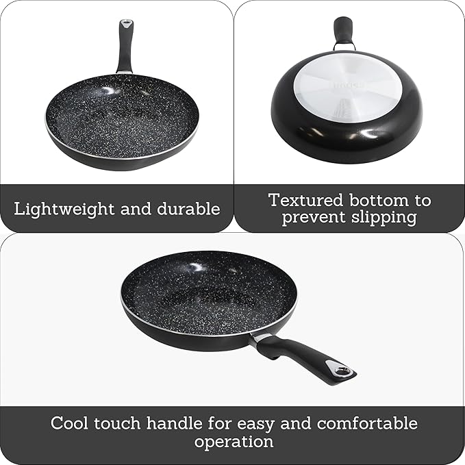 IMUSA 10” Bistro Ceramic Nonstick Fry Pan with Bakelite Handle - Image 2