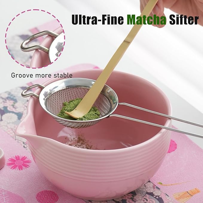 Clay&Fire Matcha Whisk Set, 9 pcs Ceramic Matcha Set, Gifts for Women,Matcha Bowl with Spout and Whisk, Matcha Kit for Matcha Lovers, Gift Mother's Day, Birthday, Anniversary - Image 4
