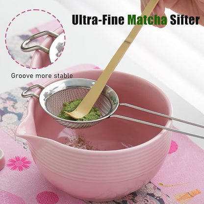 Clay&Fire Matcha Whisk Set, 9 pcs Ceramic Matcha Set, Gifts for Women,Matcha Bowl with Spout and Whisk, Matcha Kit for Matcha Lovers, Gift Mother's Day, Birthday, Anniversary - Image 4