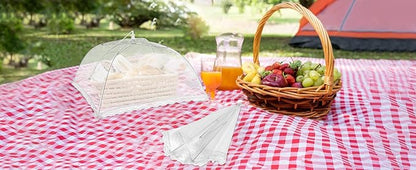 Anpro Food Covers for Outdoors (2 Extra Large with Polyester), Pop-Up Mesh Food Tents, Collapsible Reusable Bug-Proof Nets for Picnics, BBQs & Camping, Stainless Steel Frame - Image 8