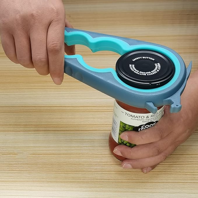 Otstar Jar Opener Bottle Opener and Can Opener for Weak hands, Seniors with Arthritis and Anyone with Low Strength, Mutil Jar Opener Get Lids Off Easily (Blue and Grey) - Image 6