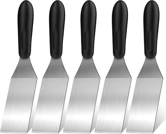 Small Spatula 5 Pieces, Metal Spatulas for Kitchen Use, Stainless Steel Mini Serving Spatula for Flipping and Cooking, Ideal for Brownies, Tiramisu, Cookie, Lasagna or Pancakes, etc