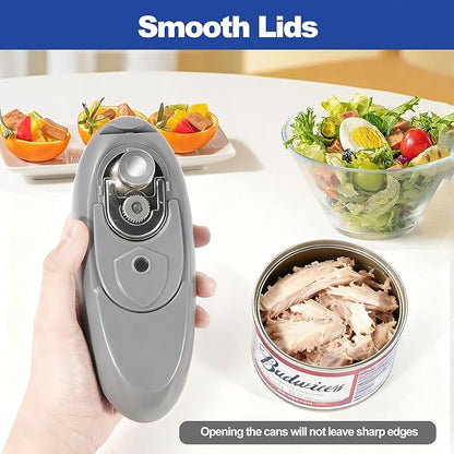 Rechargeable Electric Can Opener for Seniors with Arthritis, Handsfree Automatic Can Opener Electric with Smooth Edge, Magnet Lid Lifter, Fits Almost Can Sizes, Can Opener for Kitchen (Black & Grey) - Image 5
