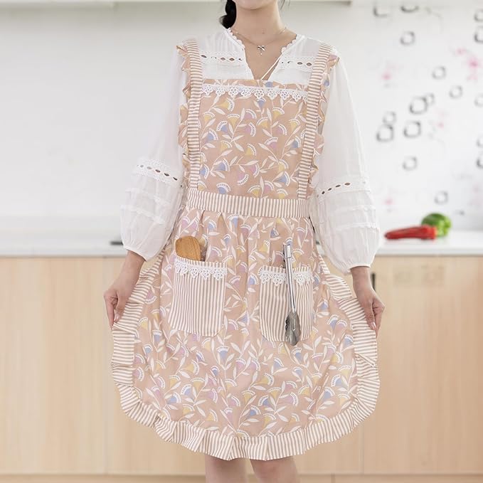 Funny Aprons for Women with Pockets, Kitchen Cooking Grilling Bbq Cute Chef Apron, Mothers Day Birthday Gifts for Women - Image 3