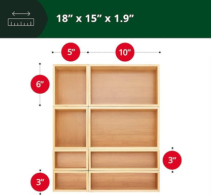 ROYAL CRAFT WOOD Bamboo Jewelry Organizer Box & Chests Set - Versatile Storage Solution for Makeup, Jewelry, and Bathroom Essentials (8 Boxes) - Image 2