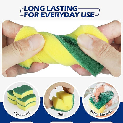 300 Pack Kitchen Cleaning Sponges, Eco Non-Scratch for Dish,Scrub Sponges. - Image 2