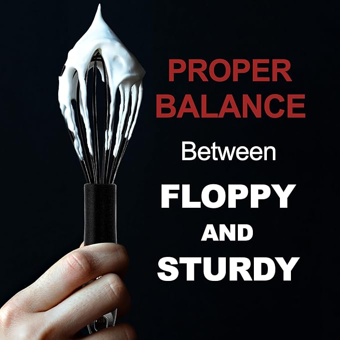 Anaeat 9" Silicone Balloon Whisk, Perfect for Non-Stick Cookware, Milk and Egg Beater Blender, Heat Resistant Kitchen Whisks for Whisking, Cooking, Baking, Beating, Frothing & Stirring (Black) - Image 8