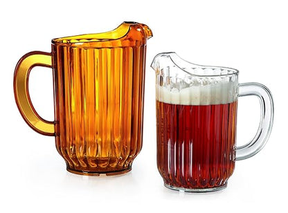 G.E.T. P-2064-1-A-EC BPA-Free Break-Resistant Restaurant Style Plastic Pitcher, 60 Ounce, Amber - Image 6