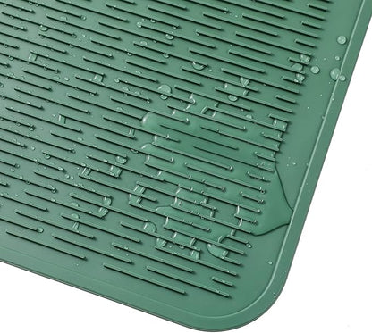 MicoYang Silicone Dish Drying Mat for Multiple Usage,Easy clean,Eco-friendly,Heat-resistant Silicone Mat for Kitchen Counter or Sink,Refrigerator or Drawer Liner Green 2XL 24 inches x 18 inches - Image 9