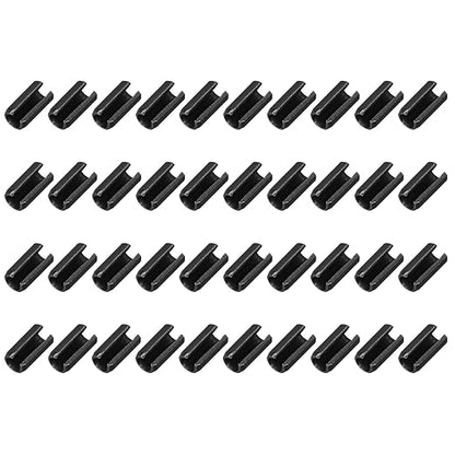 MECCANIXITY 120Pcs Slotted Split Roll Pins 1/5 Inch(5mm) Dia. 2/5 Inch(10mm) Length 65Mn Steel Spring Tension Expansion Dowels for Secure Fastening, Black