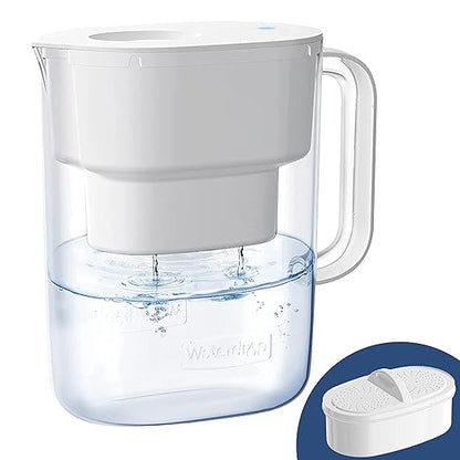 Waterdrop PT-07W Water Filter Pitcher, 10-Cup, NSF Certified, 200-Gallon Long-Life Filter, Improves Coffee & Tea Taste, Reduces PFOA/PFOS and Chlorine, 5X Longer Filter Life, White by Waterdrop