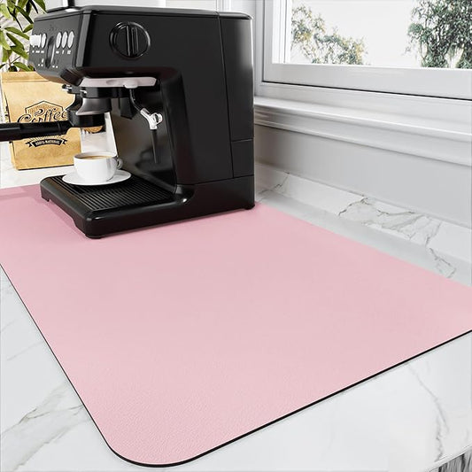 HotLive Coffee Mat - Absorbent Hide Stain Rubber Backed Dish Drying Mat for Kitchen Counter - Bar Mats for Countertops Accessories Fit Under Coffee Maker Espresso Machine by HotLive