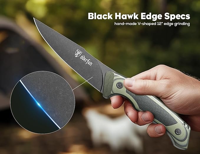 5.5 Inch Kitchen Utility Knife - Rust-Resistant Full-Tang Steel, G10 Handle - Professional Outdoor Chef Knife for Fruit & Vegetable Slicing, Paring & Tomatoes (Knife For Men)
