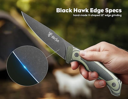 5.5 Inch Kitchen Utility Knife - Rust-Resistant Full-Tang Steel, G10 Handle - Professional Outdoor Chef Knife for Fruit & Vegetable Slicing, Paring & Tomatoes (Knife For Men)