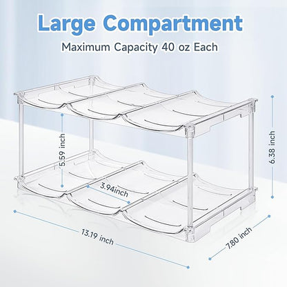 Stackable Water Bottle Organizer for Stanley 40 oz Tumbler, Water Bottle Holder for Cabinet, Pantry Kitchen Organizers and Storage for Stanley Cup Accessories, Tumbler Organizer and Wine Rack, 2Pack - Image 5