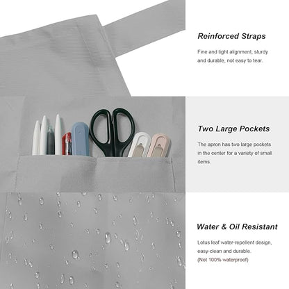 15 Pcs Adult Aprons Bulk with Pockets Adjustable Bib Chef Apron for Women Men Painting Cooking Crafting (S/L) - Image 2