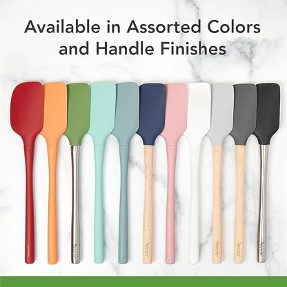 Tovolo Jar Spatula Silicone Long Stainless Steel Handle Spatula Aqua Seafoam Green, Jar Scraper Heat Resistant Dishwasher Safe BPA Free Kitchen Utensil for Scraping Spreading Jelly Peanut Butter