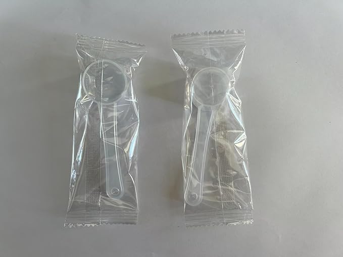 2-Pack Transparent 5 Gram 10 ML Teaspoons Measuring Spoons Scoop for Creatine,Powders,Cooking,Recipes,Lab,BPA-free,Food Grade PP Material,Meets safety standards,with milliliter scale