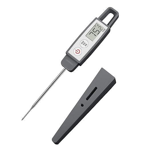 Lavatools PT09C Super-Quick Commercial Grade Digital Thermometer for Cooking, Meat, Candy, Candle, Liquid, Oil, 3" Compact Probe, Splash Proof, °C/°F Toggle, Hold Function - Sesame by Lavatools
