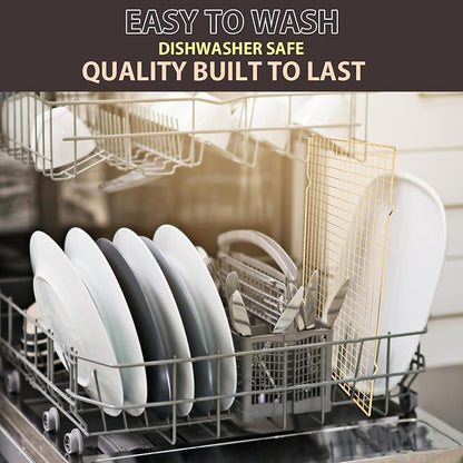 BRIOUT Cooling Rack for Baking, 16x10 Inches Baking Rack, Thick Wire Cookie Rack for Cooking, Roasting, Grilling, Drying, Oven Safe, Fits Half Sheet Pan, Gold - Image 5