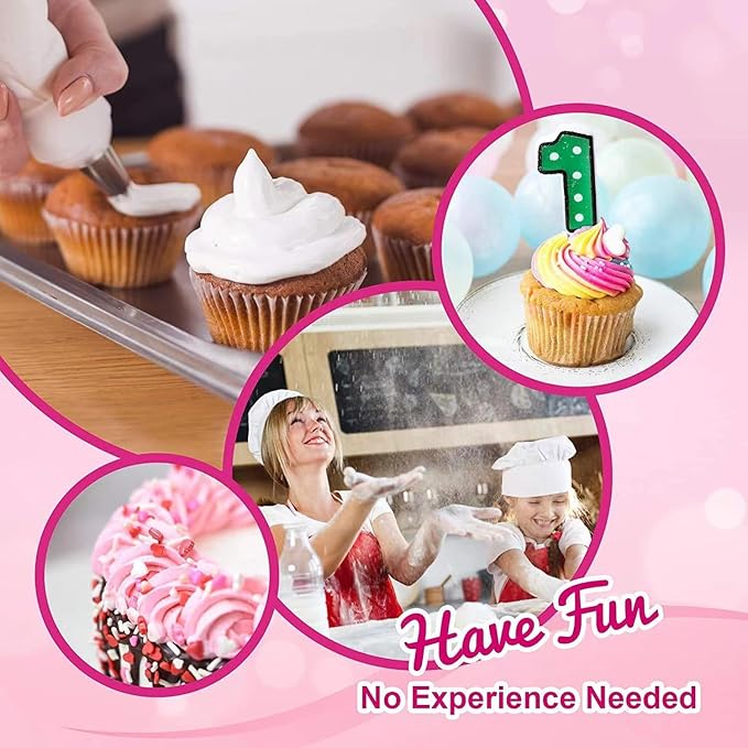 530Pcs Cake Decorating Kit Baking Supplies Cake Turntable Baking Accessories Tools for Beginners and Pros - Image 6