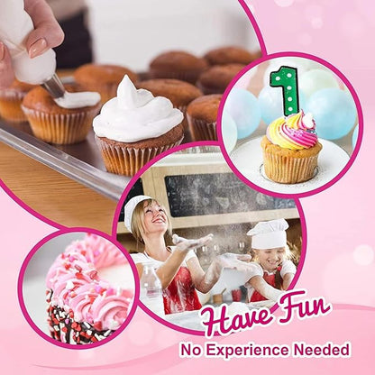 530Pcs Cake Decorating Kit Baking Supplies Cake Turntable Baking Accessories Tools for Beginners and Pros - Image 6