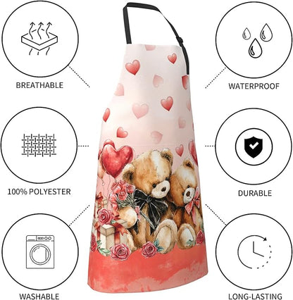Funny Apron Polyester Grooming Aprons with Pocket for Cooking Kitchen Grilling Adults