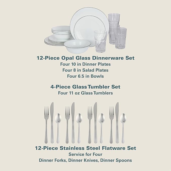 Gibson Home 74 Piece Kitchen in a Box Pots and Pans Cookware, Plates and Bowls Dinnerware, Cutlery Knife Block, Flatware Utensils, Tools & Gadgets, Storage, Glasses Set - Image 5