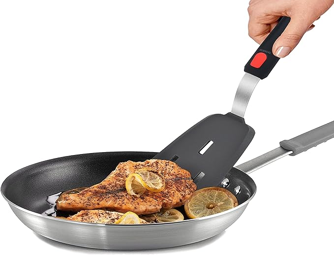 Set of 3, Silicone Spatula Turner,600°F Heat Resistant Cooking Spatulas for Nonstick Cookware, Large Kitchen Utensils BPA Free Rubber Spatula Set for Egg, Pancake, Fish, Burger - Image 4