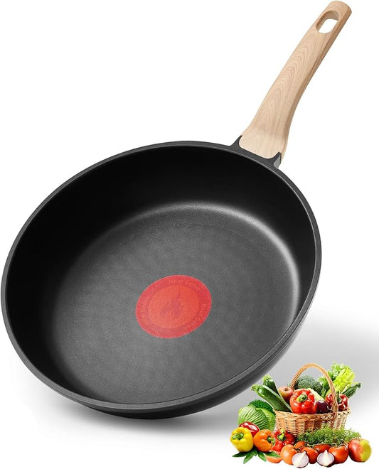 Non Stick Frying Pan, 8-inch Omelette Pan with Heat Dot Temperature Indicator, Healthy Non Toxic Egg Skillet with Heat-Resistant Handle, PFOA-Free, Dishwasher Safe, Compatible with All Cooktops by Yonida