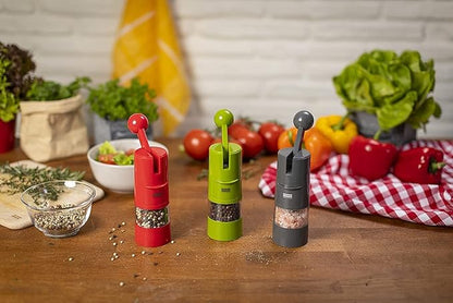 Kuhn Rikon Adjustable Ratchet Grinder with Ceramic Mechanism for Salt, Pepper and Spices, 8.5 x 2.25 inches, Red - Image 5