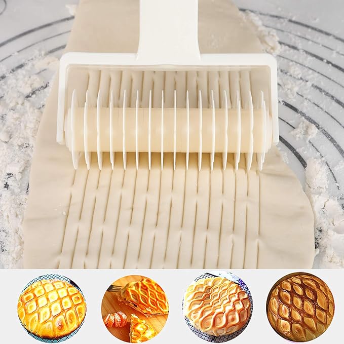 Lamoutor 2Pcs Lattice Roller Cutter Pastry Cutter Roller DIY Baking Tool for Dought Cookie Pie Pizza Bread Pastry - Image 7