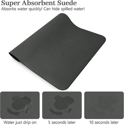 Bloss Coffee Bar Mat for Countertops, Grey Dish Drying Mat for Multiple Usage, Kitchen Counter Mat, Absorbent Hide Stain Rubber Backed Dish Drying Pad / 16.1"x24.1" - Image 6
