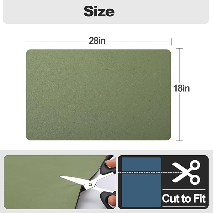 Ecotrim - Dish Drying Mat for Kitchen Counter | Coffee Bar Mat for Countertops | Heat Resistant Drainer Mat with Non-slip Rubber Backed | Hide Stain Kitchen Absorbent Draining Mat | Green 18"x28" - Image 6